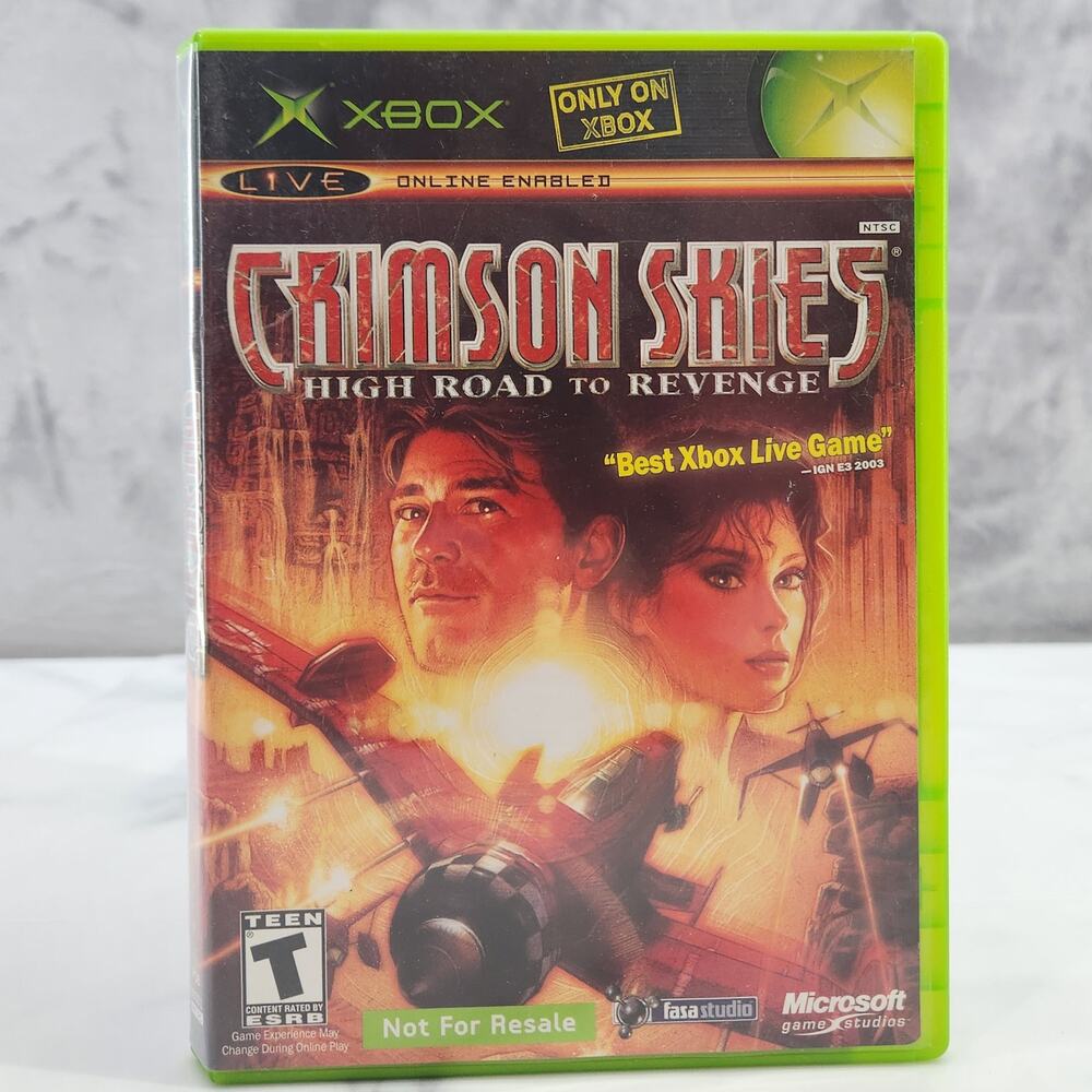 XBox Live Crimson Skies High Road to Revenge Teen Manual Microsoft video Games